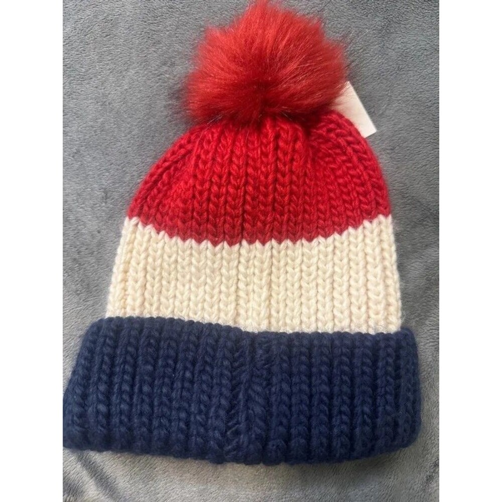 Acrylic striped beanie